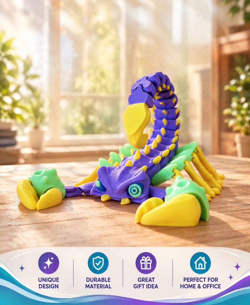 Articulated Scorpion - 3D Printed Flexi Fidget Toy