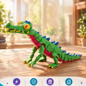 Articulated Crocodile - 3D Printed Flexi Toy