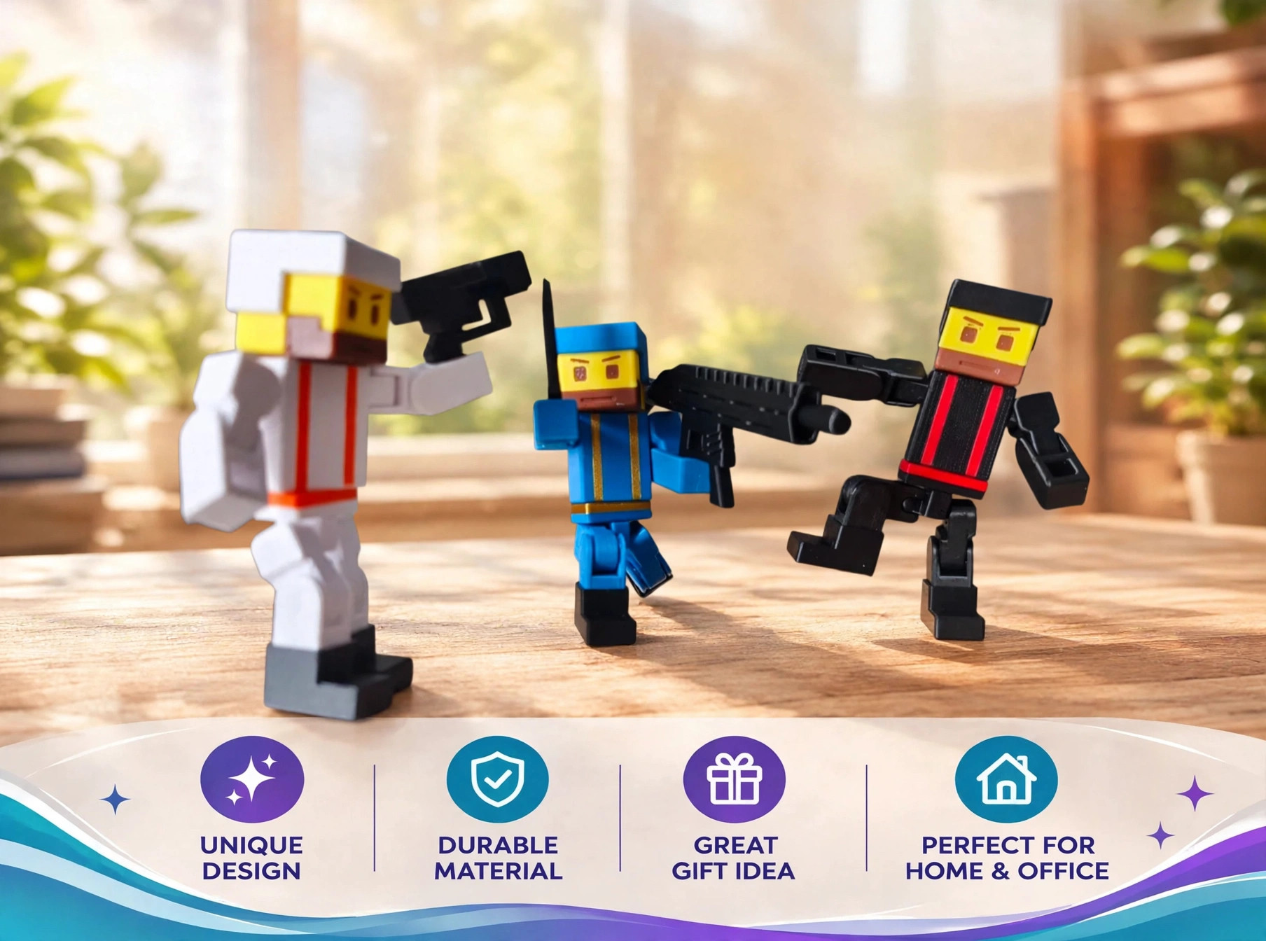 Articulated Voxel Soldier — Flexi Toy, 3D Printed