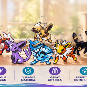Pokémon Keychain Pack — Eevee, Flareon, Espeon, Vaporeon, Jolteon, Umbreon