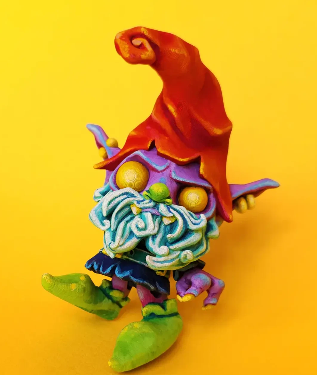 Articulated Creepy Gnome — Flexi Halloween Gift, 3D Printed - Image 2